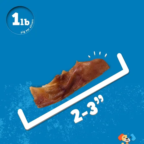 Miniatura 3 de Jack & Pup Astillas de orejas de cerdo (1 libra) – Masticables naturales de primera calidad para perros, orejas de cerdo, golosinas saludables