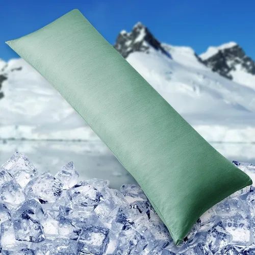Miniatura 11 de HOMFINE Fundas de almohada refrescantes de tamaño estándar - Fibra de enfriamiento Q-Max 0.439 de doble cara para protector de almohada, funda