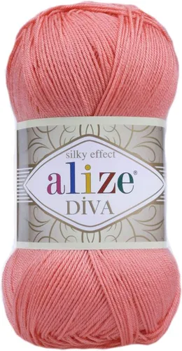 Miniatura 46 de Alize Diva Silk Effect 100% hilo acrílico de microfibra, 1 madejas de bola de 3.53 oz 383yds color (1 - crema)