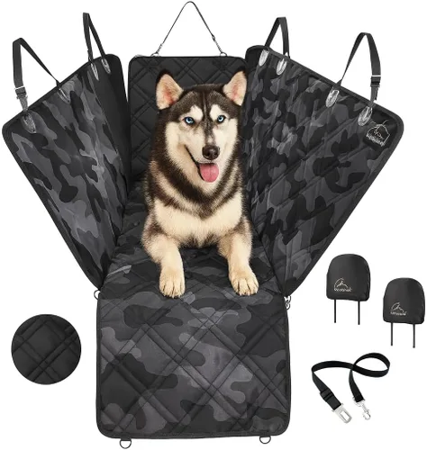 Miniatura 15 de Meadowlark Funda de Asiento de Coche para Perro, Funda de Asiento de Mascota Extra Resistente Talla X-Large para Asiento Trasero, Hamaca para Perro