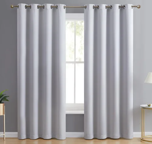 Miniatura 9 de HLC.ME Laurance - Revestimientos térmicos para ventanas, cortinas de bloqueo de calor, privacidad y totalmente sombreados, paneles de ventana