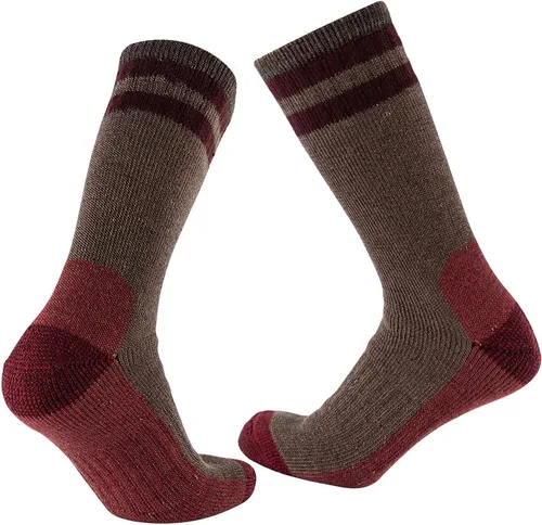 Miniatura 5 de Cerebro Calcetines de lana merino para hombre, calcetines acolchados a media pantorrilla que absorben la humedad, calcetines de senderismo