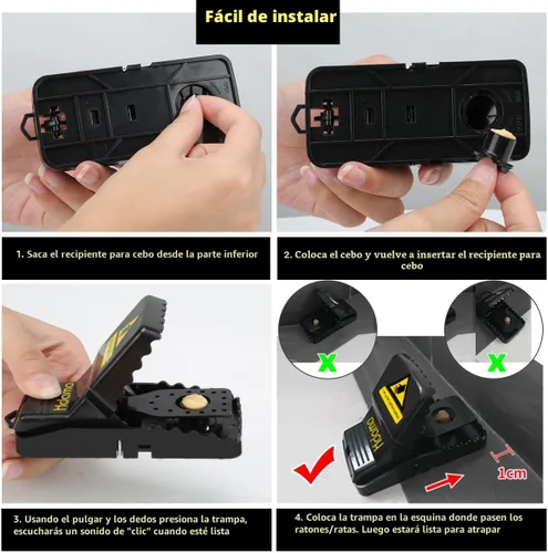 Miniatura 6 de Hdama Trampa para ratones, trampas para ratones que funcionan pequeñas trampas para ratones al aire libre e interior, las mejores trampas a presión