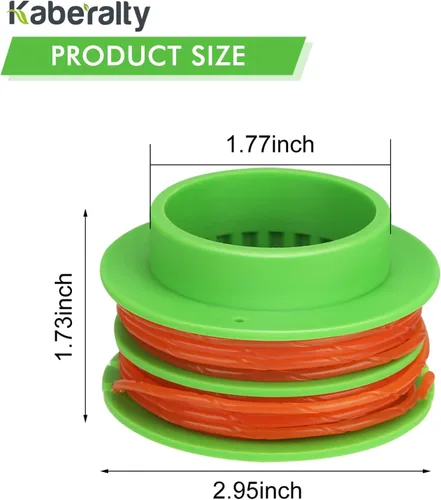 Miniatura 4 de Paquete de 4 carretes de recortadora AS1300 de 0.095 pulgadas y 17 pies compatibles con EGO de 15 pulgadas ST1502SA, ST1502XY, ST1500XY, ST1504SF