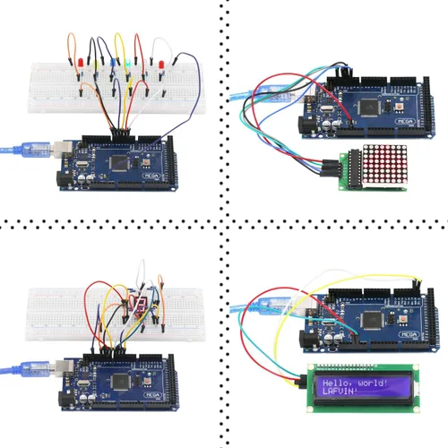 Miniatura 5 de LAFVIN Kit de inicio de proyecto Mega 2560 para Mega328 Nano con tutorial compatible con Arduino IDE