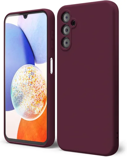 Miniatura 73 de oakxco Funda para teléfono Samsung Galaxy A12 con agarre de silicona líquida, linda delgada fina suave cubierta de gel de goma TPU lisa para mujeres