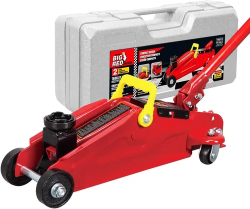 Big RED TAM82012 Torin - Gato hidráulico para carretilla de servicio/piso con estuche de almacenamiento para moldeo por soplado, capacidad de 2