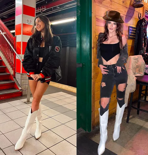Miniatura 7 de Arromic Botas vaqueras para mujer, cómodas, bordadas, vaquera occidental, hasta la rodilla, puntera puntiaguda, cremallera, tacón grueso, traje