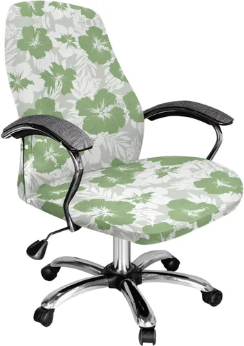 Miniatura 43 de Green Leaf - Fundas para sillas de oficina en casa, fundas elásticas para sillas de escritorio de computadora, respaldo alto, universales, fundas