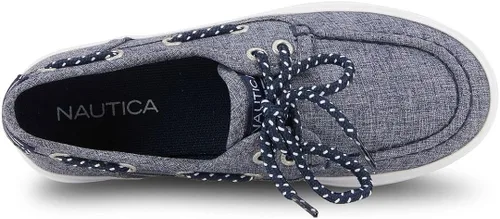 Miniatura 6 de Nautica Spinnaker - Mocasines casuales para niños con 2 ojos de encaje (niño pequeñoniño grande)