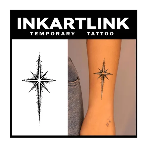 Miniatura 11 de INKARTLINK Tattoo Tech, 2 hojas de tatuaje semipermanente mediano, tatuajes temporales de diseño artístico para adultos, dura 1-2 semanas