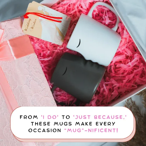 Miniatura 7 de Occasionals - Juego de tazas de pareja besándose, regalo de boda para parejas 2025, regalos de compromiso, Día de San Valentín, lindas tazas de café
