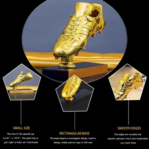 Miniatura 5 de Trofeos de premio Trofeos de Premio Bota de Oro, Premios de Ganadores de Competencia de Fútbol, Recuerdo de resina en forma de zapato