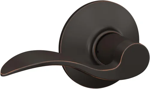 Miniatura 2 de SCHLAGE - Manija de puerta Accent con cerradura de paso libre para pasillo y armario en bronce antiguo - F10 ACC 716 Bronce Envejecido