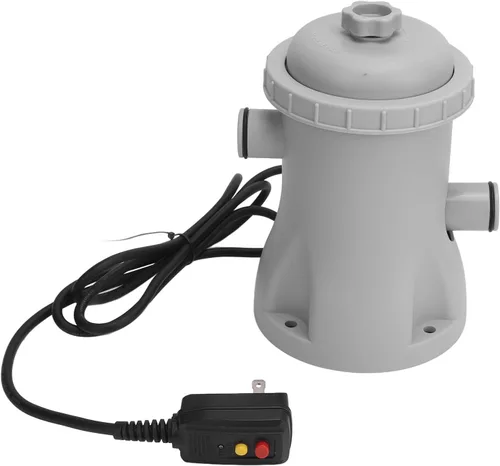 Bomba de cartucho de filtro para piscina, bomba de filtro de cartucho transparente de 330 galones para piscinas terrestres, piscina eléctrica de
