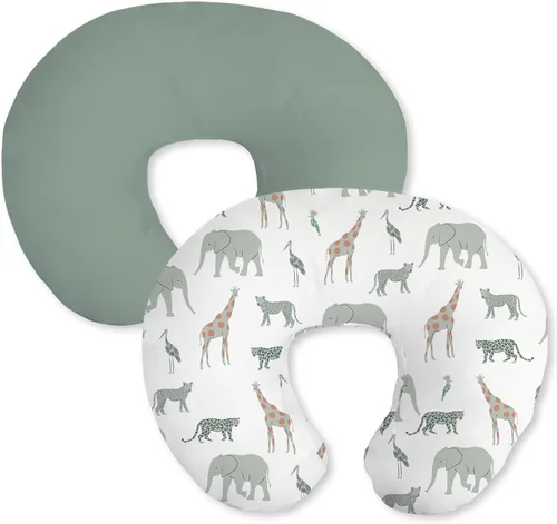 Miniatura 15 de Little Grape Land Juego de 2 fundas de almohada de algodón para lactancia, suaves y transpirables, extraíbles para almohadas de alimentación, fundas