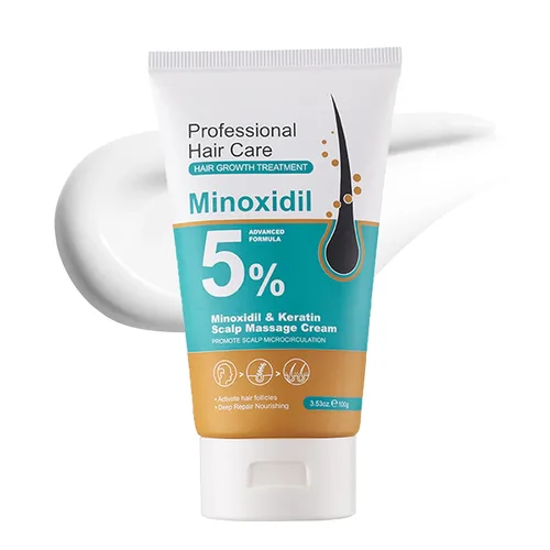 Crema de masaje de cuero cabelludo de minoxidil al 5%, hidratante de cuero cabelludo de minoxidil para mujeres y hombres, crecimiento del cabello