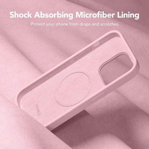 Miniatura 89 de GONEZ Funda de silicona para iPhone 15 Pro Max, compatible con Magsafe, protector de cámara + protector de pantalla, forro de microfibra suave