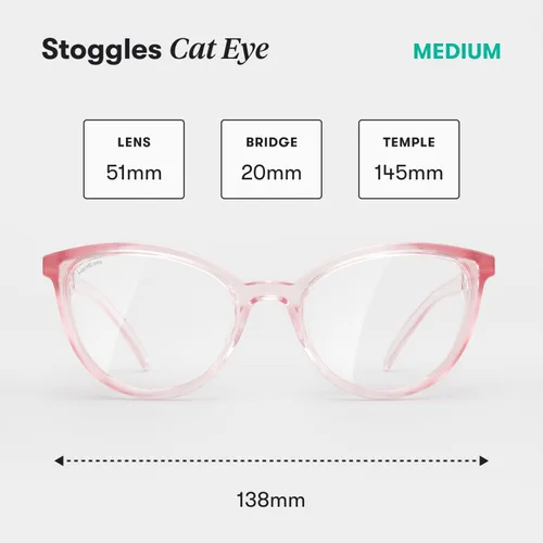 Miniatura 2 de Stoggles Gafas de Seguridad Cat Eye con Certificación Z87.1, Bloqueo de Luz Azul, Lente de Bloqueo UV, Protección Superior y Lateral, Antivaho