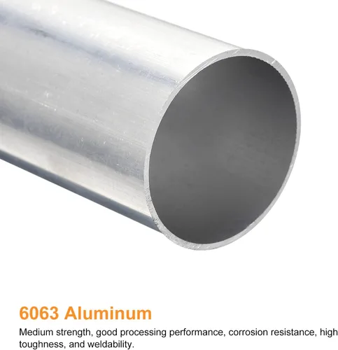 Miniatura 3 de uxcell Tubo Redondo de Aluminio 6063, Tubo de 35mm DE 32mm DI 300mm de Longitud para Proyectos de Industria DIY