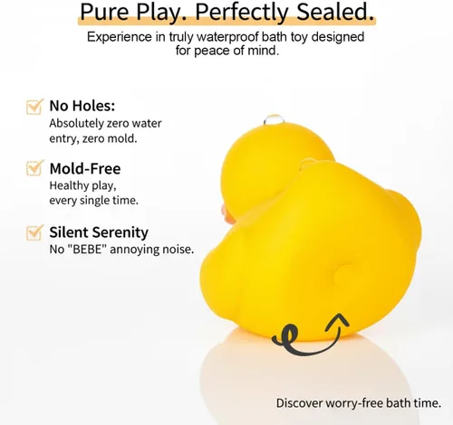 Miniatura 3 de 5 piezas de goma para bañera de Kalafona de 2 pulgadas, impermeable, sin "Bebe", sin agujero, divertido juguete de baño para piscina, sin agujero