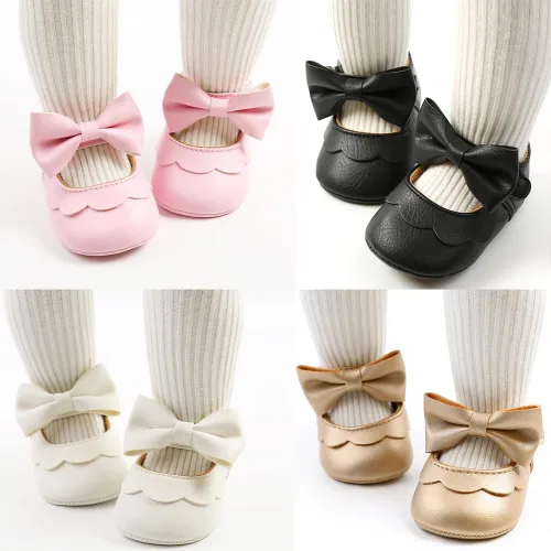 Miniatura 6 de Neband Zapatos de Vestir Mary Jane para Bebé Niña - Zapatos Planos Antideslizantes de Cuero PU Suave para Recién Nacidos e Infantes, para Fiestas