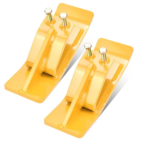 Miniatura 8 de Protector de cubo de tractor (versión mejorada), 2 protectores de borde de esquí, protector de deslizamiento de domador de césped con tuercas