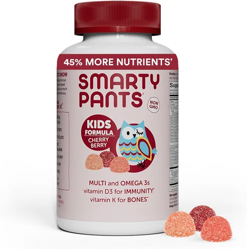 Miniatura 17 de SmartyPants Gomitas multivitamínicas para niños, fórmula mejorada: Omega 3 (DHA/EPA), vitaminas D3, C, B12, B6, vitamina A, K y zinc, sin gluten