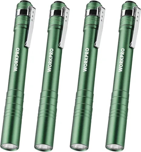 Miniatura 12 de WORKPRO Luz de bolígrafo LED, Linternas de bolígrafo de aluminio, Linterna de bolsillo con clip para inspección, emergencia, uso diario, 2