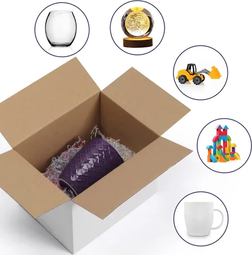 Miniatura 4 de Paquete de 40 cajas de envío pequeñas de 8 x 6 x 6 pulgadas, cajas de correo de cartón corrugado blanco para envío, embalaje de pequeñas empresas