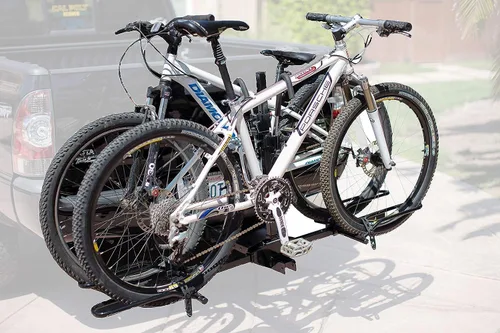 Miniatura 6 de MaxxHaul Soporte de plataforma para 2 bicicletas, solo receptor de 2 pulgadas, capacidad de 75 libras, compatible con bicicletas eléctricas