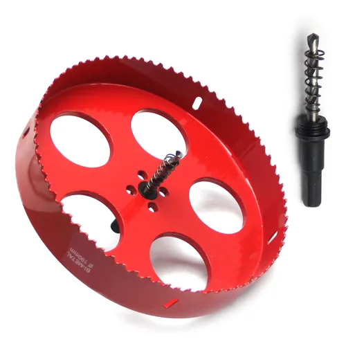 Miniatura 13 de Utoolmart Sierra de taladro bimetal profesional de acero inoxidable, 0.984 in de profundidad de apertura con mango triangular (2.953 in)