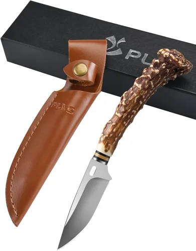 Miniatura 9 de Plys Cuchillo de hoja fija con funda de cuero, hecho a mano, acero inoxidable forjado, supervivencia, campamento, caza, táctico y cuchillo