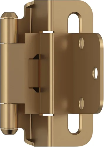 Miniatura 27 de Amerock BPR7540BB Bisagra de gabinete 1/2 pulg (13 mm) superpuesta de cierre automático de envoltura completa de latón pulido para puerta