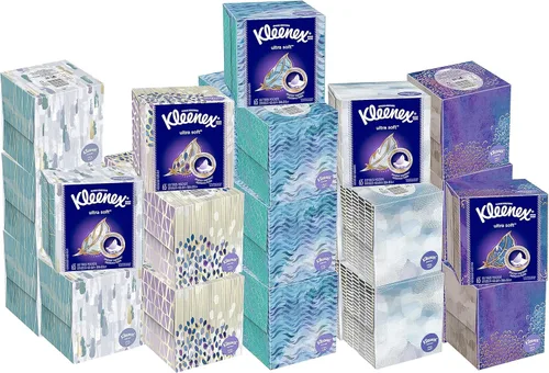 Miniatura 3 de Kleenex Expressions - Pañuelos faciales ultra suaves, 18 cajas de cubos, 65 pañuelos por caja (1,170 pañuelos en total)