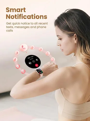 Miniatura 5 de SKG - Reloj inteligente para mujeres, rastreador de actividad física con resistencia al agua de 5 ATM, monitor de sueño, reloj inteligente de 1.7