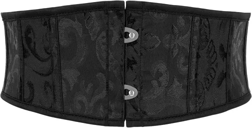 Miniatura 8 de SUOSDEY Cinturón de corsé jacquard para niños, con huesos suaves, para niñas, adolescentes, pirata, Halloween, renacentista, con cordones, cinturón
