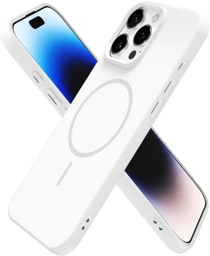 Miniatura 45 de oakxco Funda de silicona Mag Safe para iPhone 17 Pro Max, funda magnética delgada y fina compatible con carga inalámbrica MagSafe, bonita funda Negro