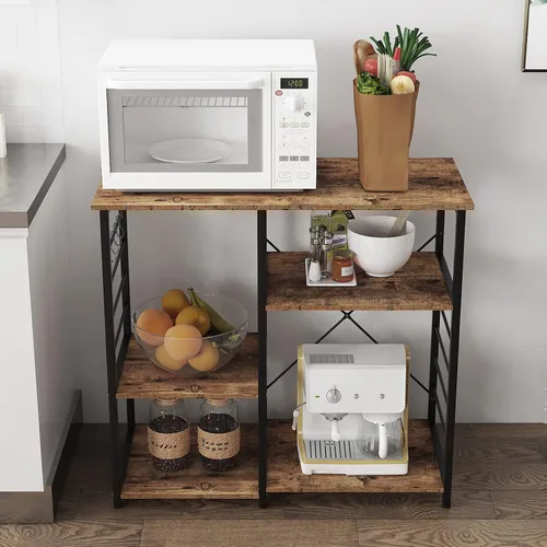 Miniatura 4 de soges Estante de cocina para panadero, soporte para horno de microondas, múltiples capas de almacenamiento de cocina, estante de estación