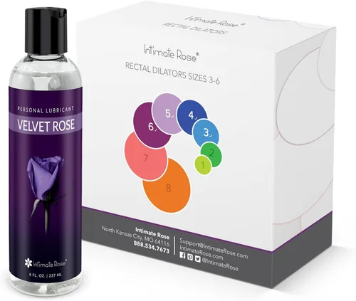 Ahorra un 10% en el paquete de 4 entrenadores rectales Intimate Rose - Tamaño 3-6 y paquete de lubricante Velvet Rose.