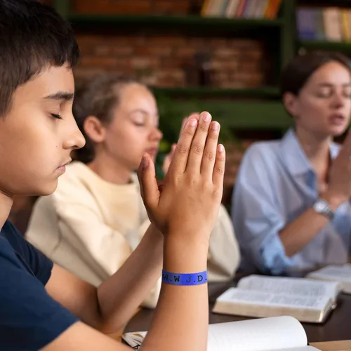 Miniatura 3 de Long tiantian WWJD - Pulsera con texto en inglés «What Would Jesus Do», pulseras WWJD para mujeres, pulseras W.W.J.D para hombres, joyería