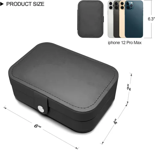 Miniatura 3 de Zoe sunny - Joyero para niñas, organizador de joyas, mini estuche de viaje, pequeño, portátil, para collares, pulseras, aretes, anillos