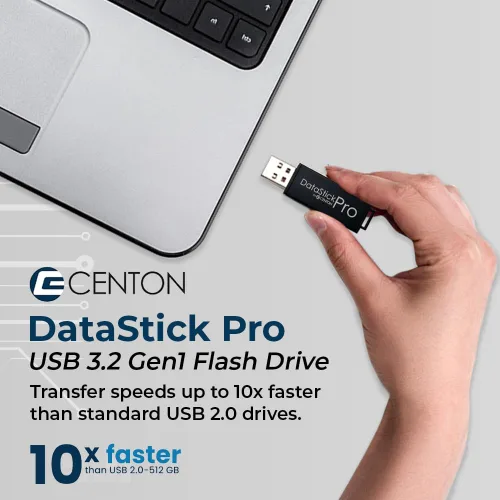 Miniatura 2 de Centon Electronics DataStick Pro - Unidad flash USB 3.2 Gen1, 128 GB, 5 unidades flash USB, paquete de 5 unidades, color negro