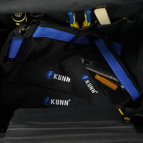 Miniatura 5 de KUNN Tool Bag Zipper Pouch 3 Pack - Heavy Duty Utility Tool Storage Organizer with Carabiner for DIY,Electrician,Accessories and Travel Azul