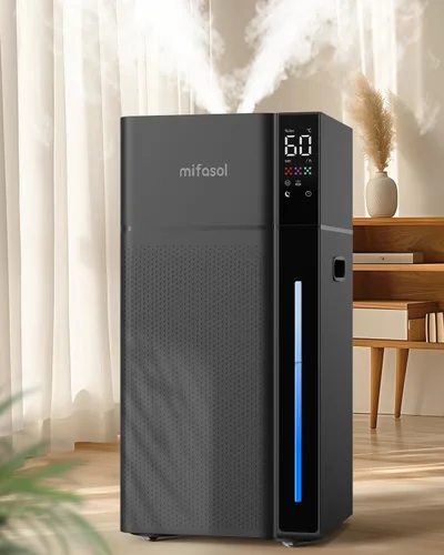 Mifasol Humidificador para habitación grande, 5.3 galones/20L humidificadores de niebla fría para el hogar, 1500 pies cuadrados, humidificador de