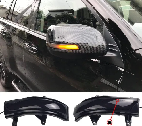 Miniatura 2 de Espejo dinámico LED intermitente luz intermitente secuencial lámpara de señal de giro para Toyota Land Cruiser FJ200 LC200 / Prado FJ150 2010-2020
