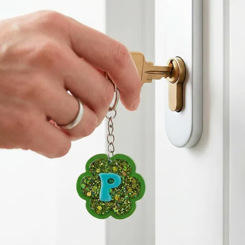 Miniatura 5 de LET'S RESIN Moldes de resina para llavero de silicona con agujero, 27 cavidades de flores, alfabeto, resina UV, kit de moldes para principiantes