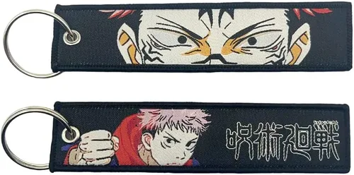 Miniatura 17 de 1 Pack Anime Etiqueta de Llavero Jet Etiqueta de Llavero Dibujos Animados Bordados con Llavero para Motocicletas Accesorios de Coche
