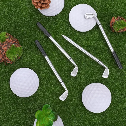 Miniatura 7 de Jspupifip Juego de 48 recuerdos de fiesta de golf, 24 bolígrafos de golf y 24 blocs, notas adhesivas de golf, bolígrafos de palos de golf, recuerdos