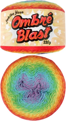 Miniatura 26 de JubileeYarn Hilo Ombré Blast - 220g/pastel Algodón Peso Bebé - Cripta de Hielo - 1 Pastel 119 Cripta de hielo